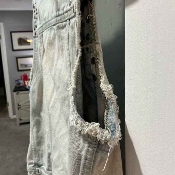 Free People Studded Light Wash Jean Vest - Picture 12 of 16